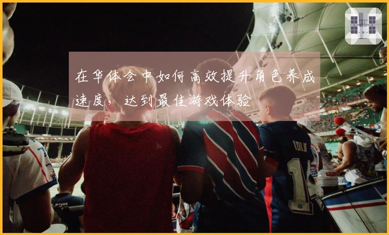 在华体会中如何高效提升角色养成速度，达到最佳游戏体验